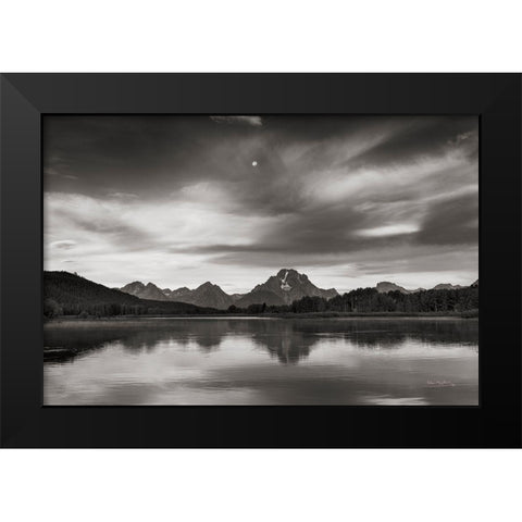 Oxbow Bend Black Modern Wood Framed Art Print by Majchrowicz, Alan