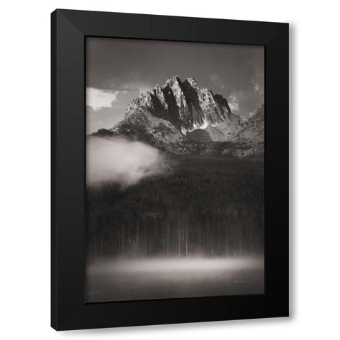 Little Redfish Lake Mist I Black Modern Wood Framed Art Print by Majchrowicz, Alan
