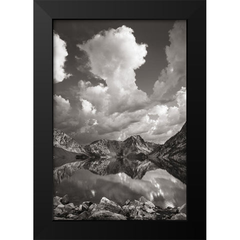 Sawtooth Lake Reflection II Black Modern Wood Framed Art Print by Majchrowicz, Alan