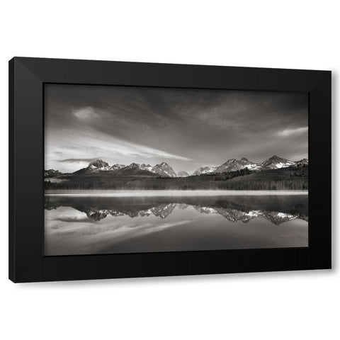 Little Redfish Lake Morning II Black Modern Wood Framed Art Print with Double Matting by Majchrowicz, Alan