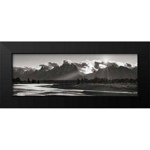 Snake River Black Modern Wood Framed Art Print by Majchrowicz, Alan