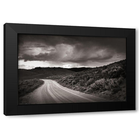 Stanley Basin Road Black Modern Wood Framed Art Print with Double Matting by Majchrowicz, Alan