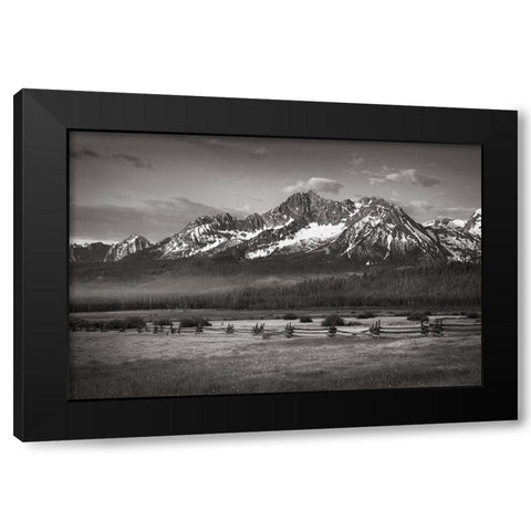 Stanley Basin Black Modern Wood Framed Art Print with Double Matting by Majchrowicz, Alan