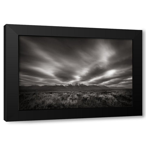 Teton Sky Black Modern Wood Framed Art Print by Majchrowicz, Alan
