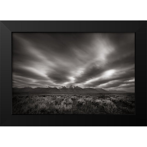 Teton Sky Black Modern Wood Framed Art Print by Majchrowicz, Alan