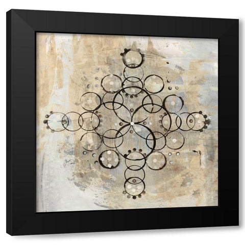 Neutral Mandala II Crop Black Modern Wood Framed Art Print with Double Matting by Averinos, Melissa