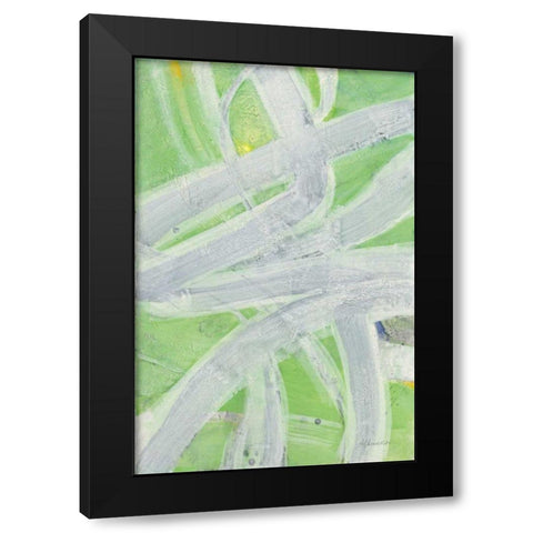 Intersections I Black Modern Wood Framed Art Print by Hristova, Albena