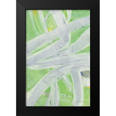 Intersections I Black Modern Wood Framed Art Print by Hristova, Albena
