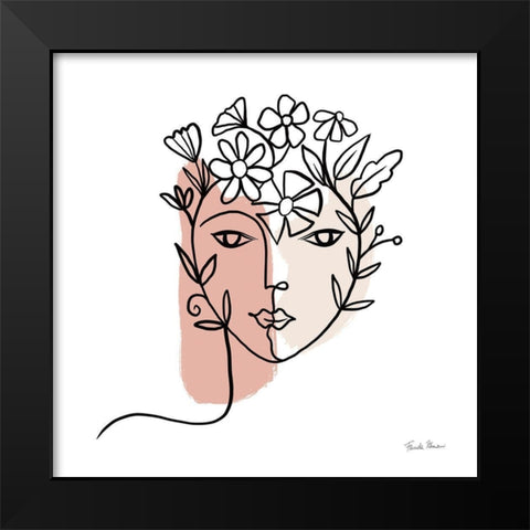 Face of Spring I Black Modern Wood Framed Art Print by Zaman, Farida