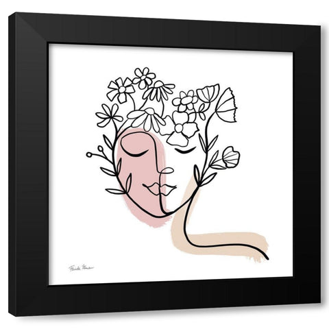 Face of Spring II Black Modern Wood Framed Art Print with Double Matting by Zaman, Farida