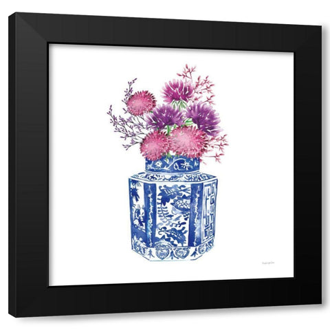 Chinoiserie Style III Black Modern Wood Framed Art Print with Double Matting by Charro, Mercedes Lopez