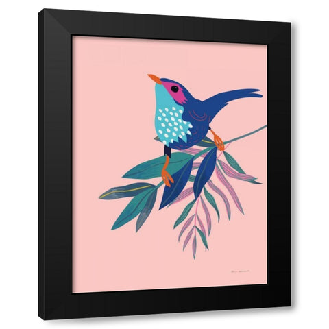 Exotic Birds IV Black Modern Wood Framed Art Print by Escalante, Omar