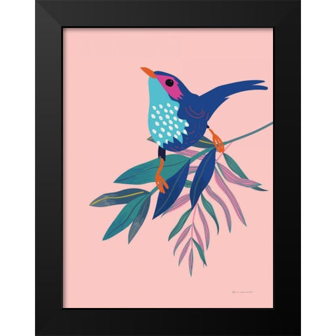 Exotic Birds IV Black Modern Wood Framed Art Print by Escalante, Omar