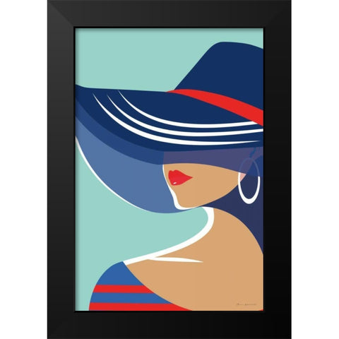 Beach Chic II Black Modern Wood Framed Art Print by Escalante, Omar