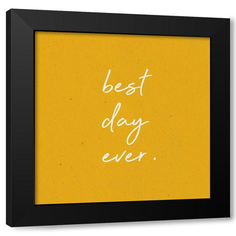 Gentle Words II Black Modern Wood Framed Art Print by Wild Apple Portfolio