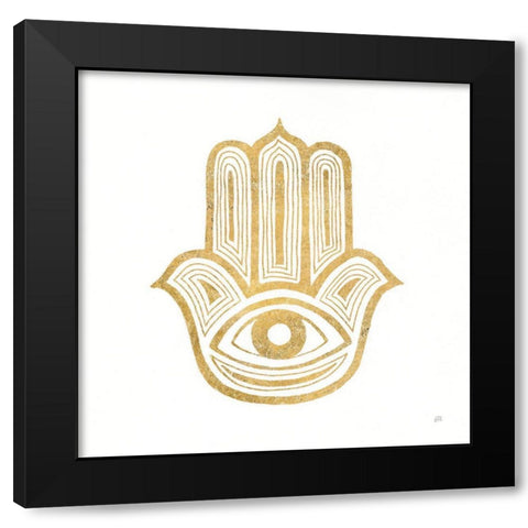 Hamsa IV Black Modern Wood Framed Art Print with Double Matting by Paschke, Chris