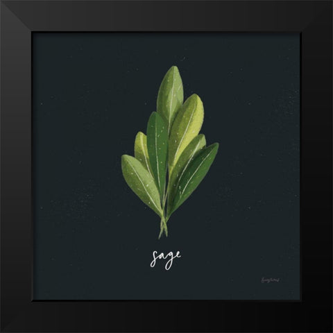 Herbs II Black Black Modern Wood Framed Art Print by Thorns, Becky