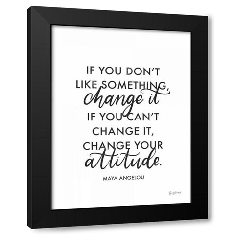 Words of Wisdom I BW Black Modern Wood Framed Art Print with Double Matting by Thorns, Becky