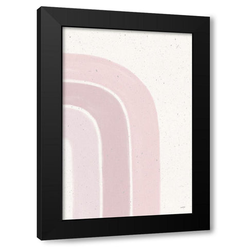 Rainbow Blush I Black Modern Wood Framed Art Print by York, Leah