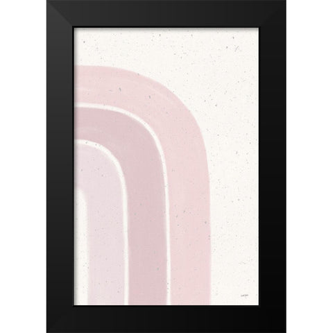 Rainbow Blush I Black Modern Wood Framed Art Print by York, Leah