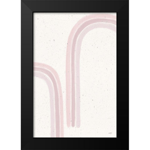 Rainbow Blush II Black Modern Wood Framed Art Print by York, Leah