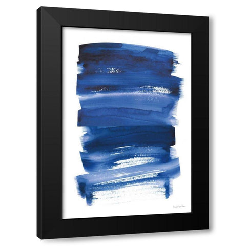 Bold Blue IV Black Modern Wood Framed Art Print by Charro, Mercedes Lopez