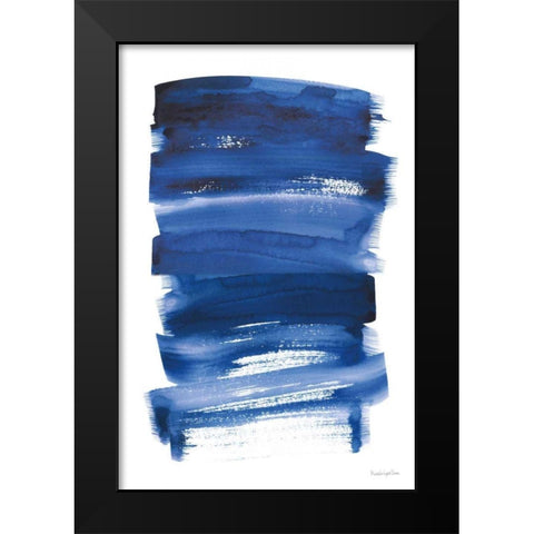 Bold Blue IV Black Modern Wood Framed Art Print by Charro, Mercedes Lopez