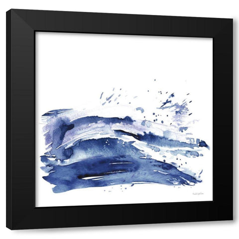 Coastal Splash I Black Modern Wood Framed Art Print with Double Matting by Charro, Mercedes Lopez