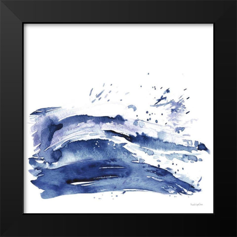 Coastal Splash I Black Modern Wood Framed Art Print by Charro, Mercedes Lopez