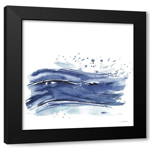Coastal Splash II Black Modern Wood Framed Art Print with Double Matting by Charro, Mercedes Lopez