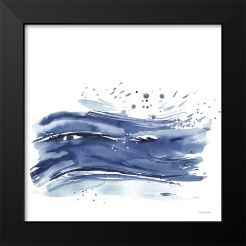 Coastal Splash II Black Modern Wood Framed Art Print by Charro, Mercedes Lopez