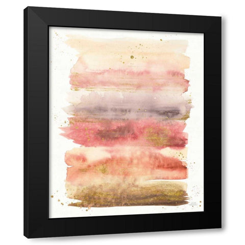 Desert Blooms Abstract I Black Modern Wood Framed Art Print with Double Matting by Marshall, Laura