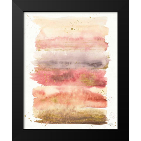 Desert Blooms Abstract I Black Modern Wood Framed Art Print by Marshall, Laura