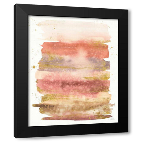 Desert Blooms Abstract II Black Modern Wood Framed Art Print with Double Matting by Marshall, Laura