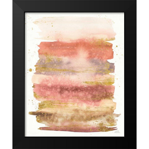 Desert Blooms Abstract II Black Modern Wood Framed Art Print by Marshall, Laura