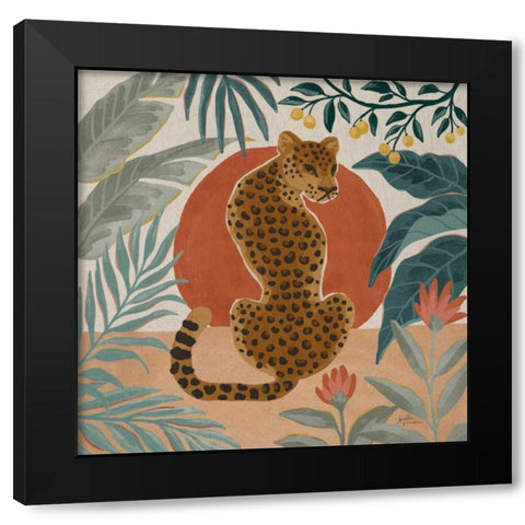 Big Cat Beauty II Black Modern Wood Framed Art Print with Double Matting by Penner, Janelle