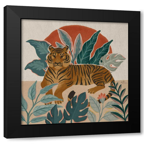 Big Cat Beauty III Black Modern Wood Framed Art Print with Double Matting by Penner, Janelle