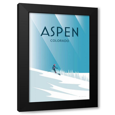 Aspen Black Modern Wood Framed Art Print with Double Matting by Escalante, Omar