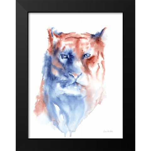 Copper and Blue Lioness Black Modern Wood Framed Art Print by Valle, Aimee Del
