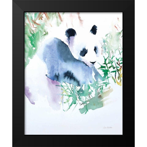 Panda Black Modern Wood Framed Art Print by Valle, Aimee Del