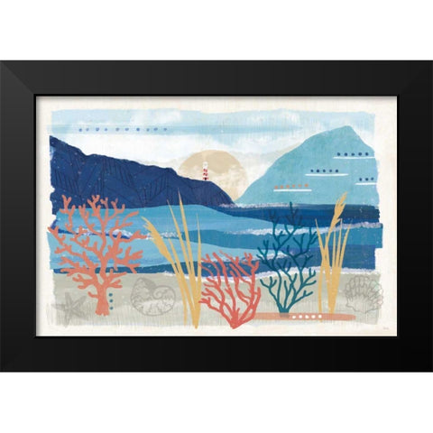 Coastal View I Black Modern Wood Framed Art Print by Charron, Veronique