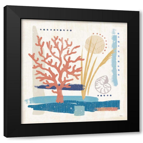 Coastal View II Black Modern Wood Framed Art Print by Charron, Veronique