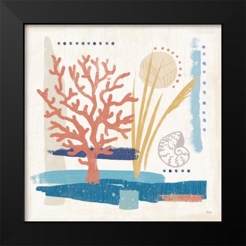 Coastal View II Black Modern Wood Framed Art Print by Charron, Veronique