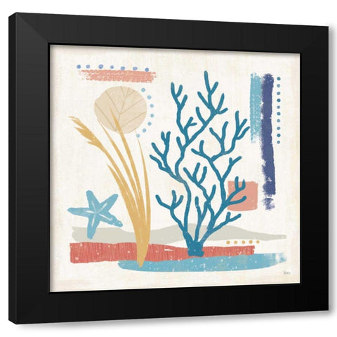 Coastal View IV Black Modern Wood Framed Art Print with Double Matting by Charron, Veronique