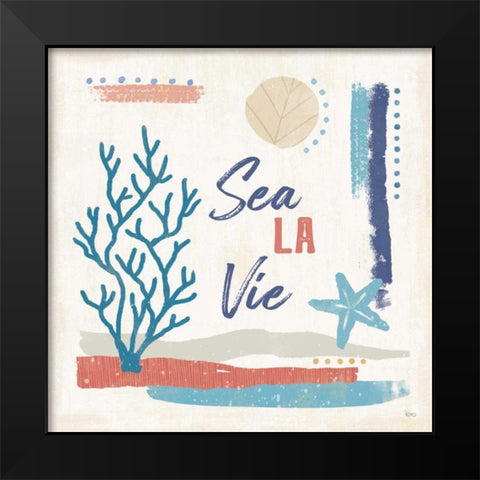 Coastal View VI Black Modern Wood Framed Art Print by Charron, Veronique