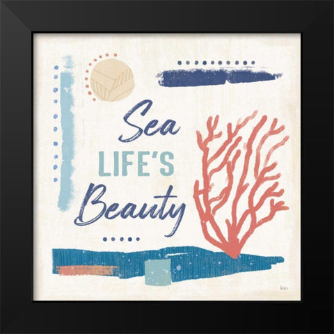 Coastal View VII Black Modern Wood Framed Art Print by Charron, Veronique