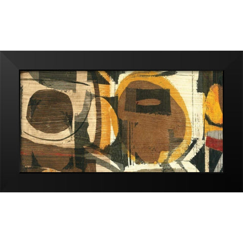 Graphic Abstract I Black Modern Wood Framed Art Print by Wild Apple Portfolio