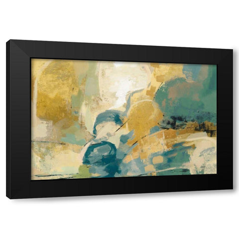 Mid Mod Mood Blue Crop Black Modern Wood Framed Art Print by Vassileva, Silvia