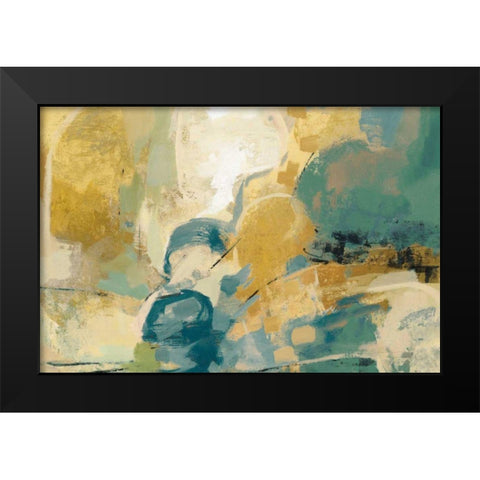 Mid Mod Mood Blue Crop Black Modern Wood Framed Art Print by Vassileva, Silvia