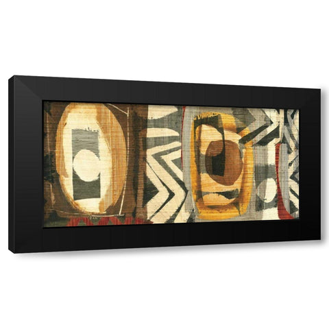 Graphic Abstract II Black Modern Wood Framed Art Print by Wild Apple Portfolio